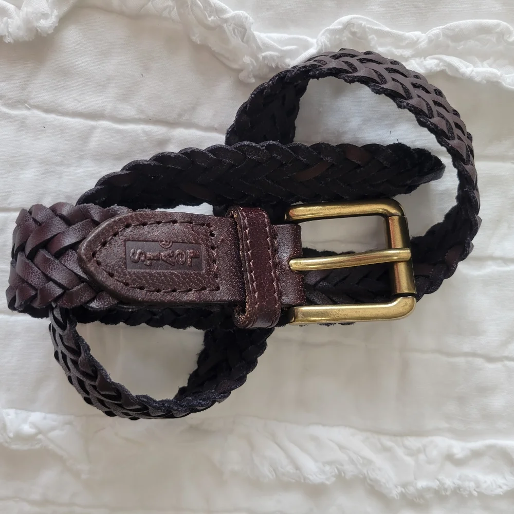 Levi's Genuine Leather Brown Braided Belt XS 19